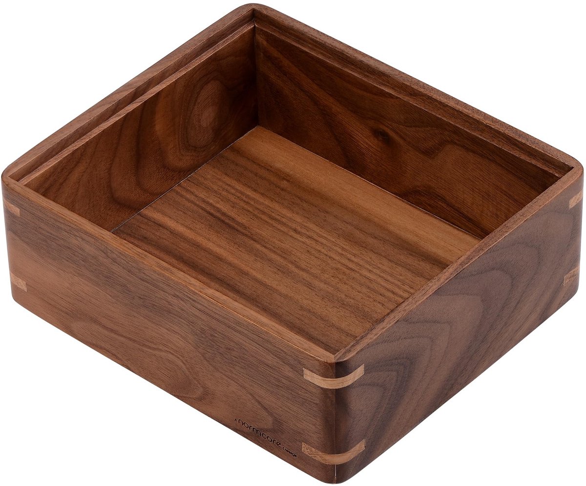 Omgoods - Compacte Opbergdoos van Walnoot voor Espresso Accessoires