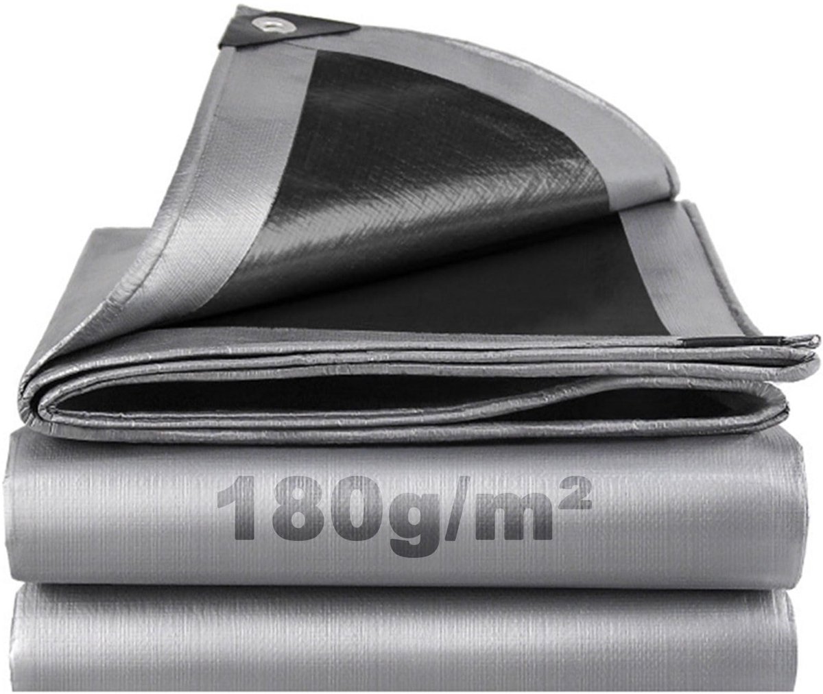 Omgoods- Dekzeil 3x5 m Waterdicht - Robuust PE 180 g/m² - Versterkte Doorvoertules - Multifunctioneel Buitengebruik - Bescherming Tegen Weersinvloeden - Afdekzeil