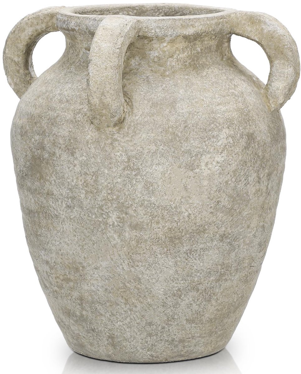 Omgoods - Handgemaakte Terracotta Vaas van 25 cm met Vintage Uitstraling