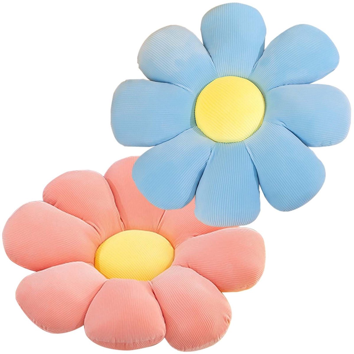 Omgoods - Bloemvormige Vloerkussens, Set van 2 Stuks