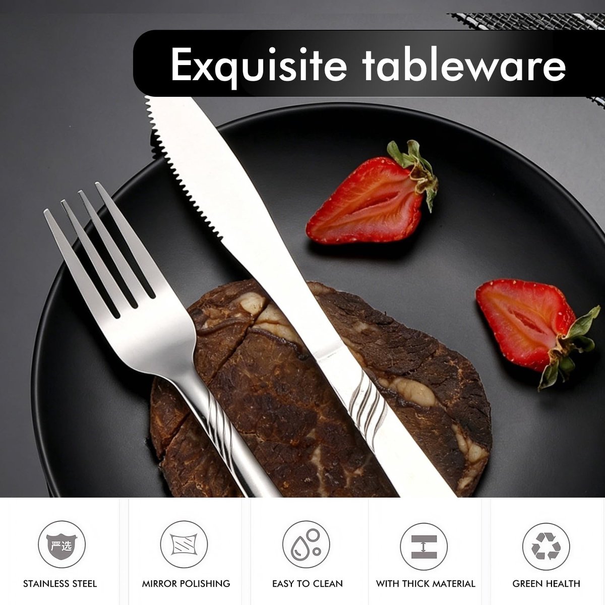 Omgoods - 32-Delige Steak Bestekset van RVS