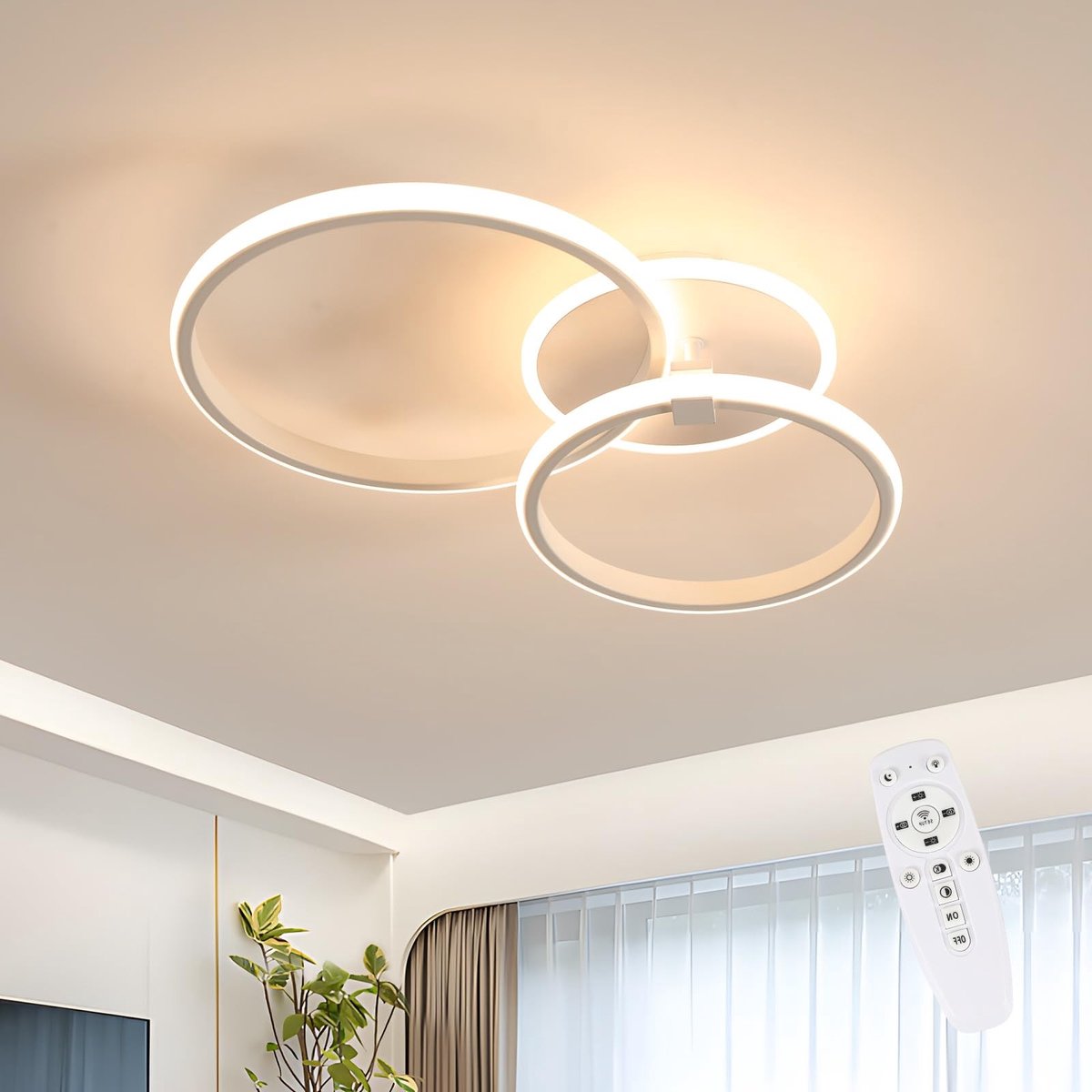 Omgoods - Dimbare LED Plafondlamp met Afstandsbediening