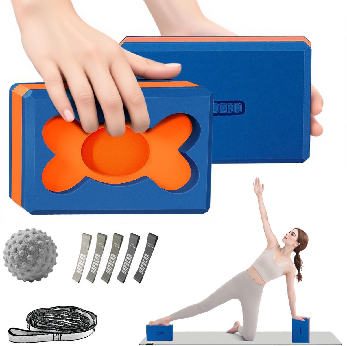 Omgoods - Set van 2 Yoga Blokken van EVA Foam voor Ondersteuning
