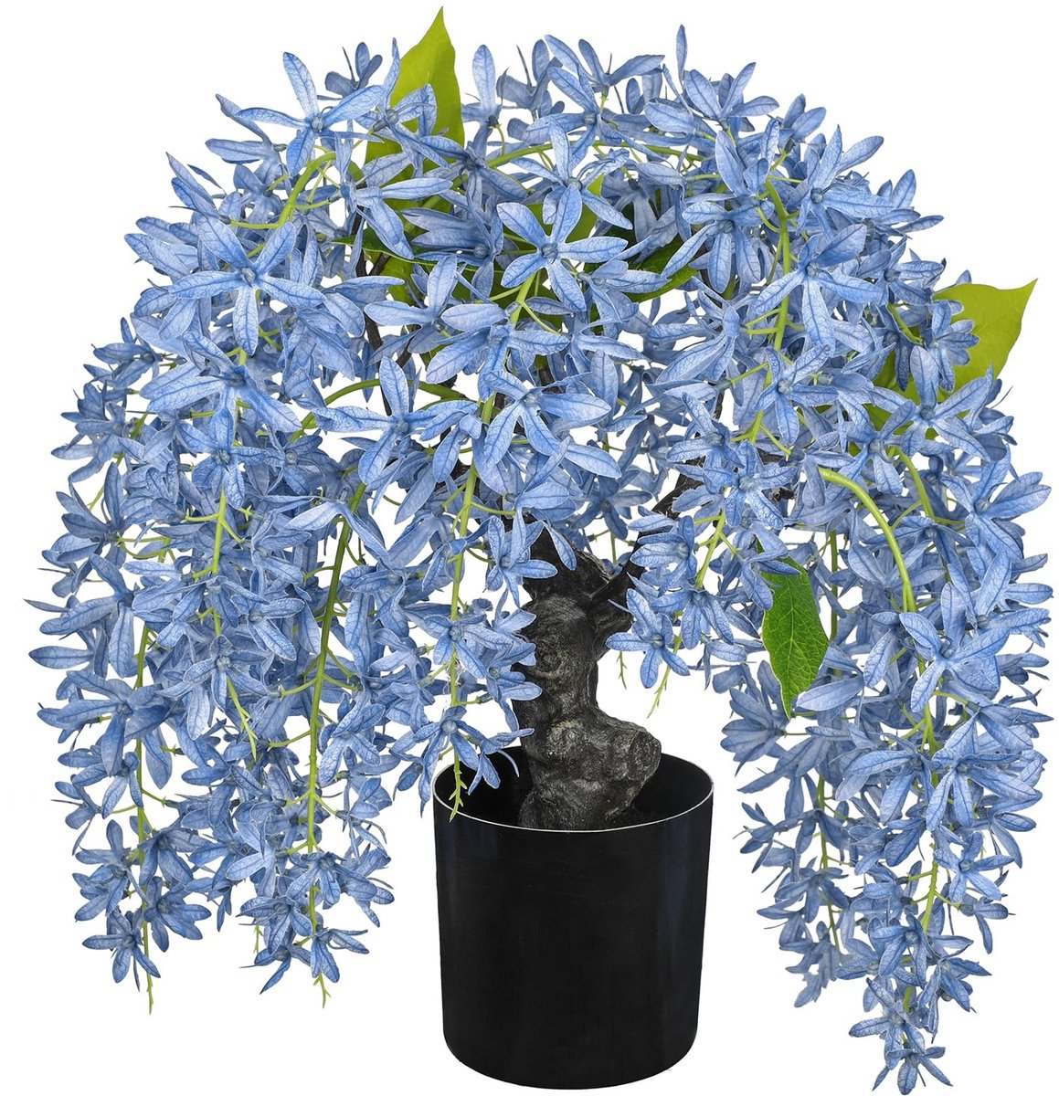 Omgoods - Kunstbloemen Wisteria in Pot 35 cm Blauw