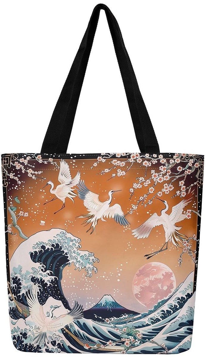 Omgoods - Japanse Stijl Canvas Tote Bag voor Vrouwen, Eco-vriendelijk