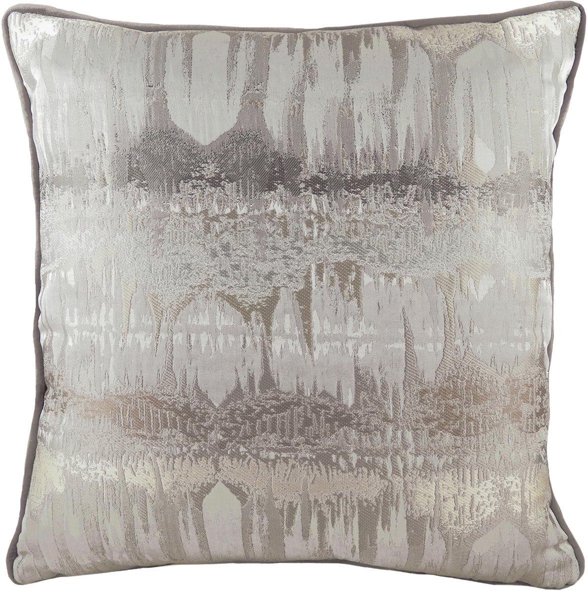 Omgoods - Jacquard Sierkussen Inca Metallic Staalgrijs 56x56cm
