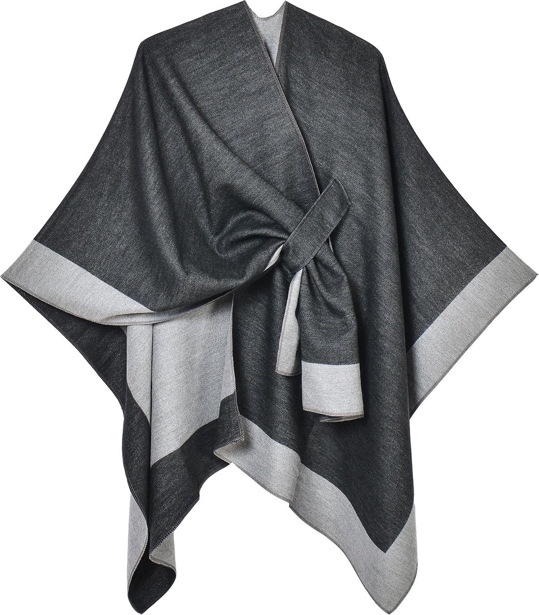 Omgoods - Elegante Dames Poncho, Reversible Cape voor Lente en Herfst