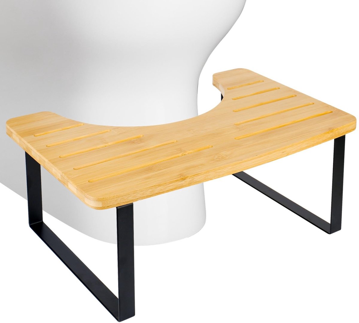 Omgoods - Toilet Footstool - Houten Voetenbank voor Volwassenen en Kinderen