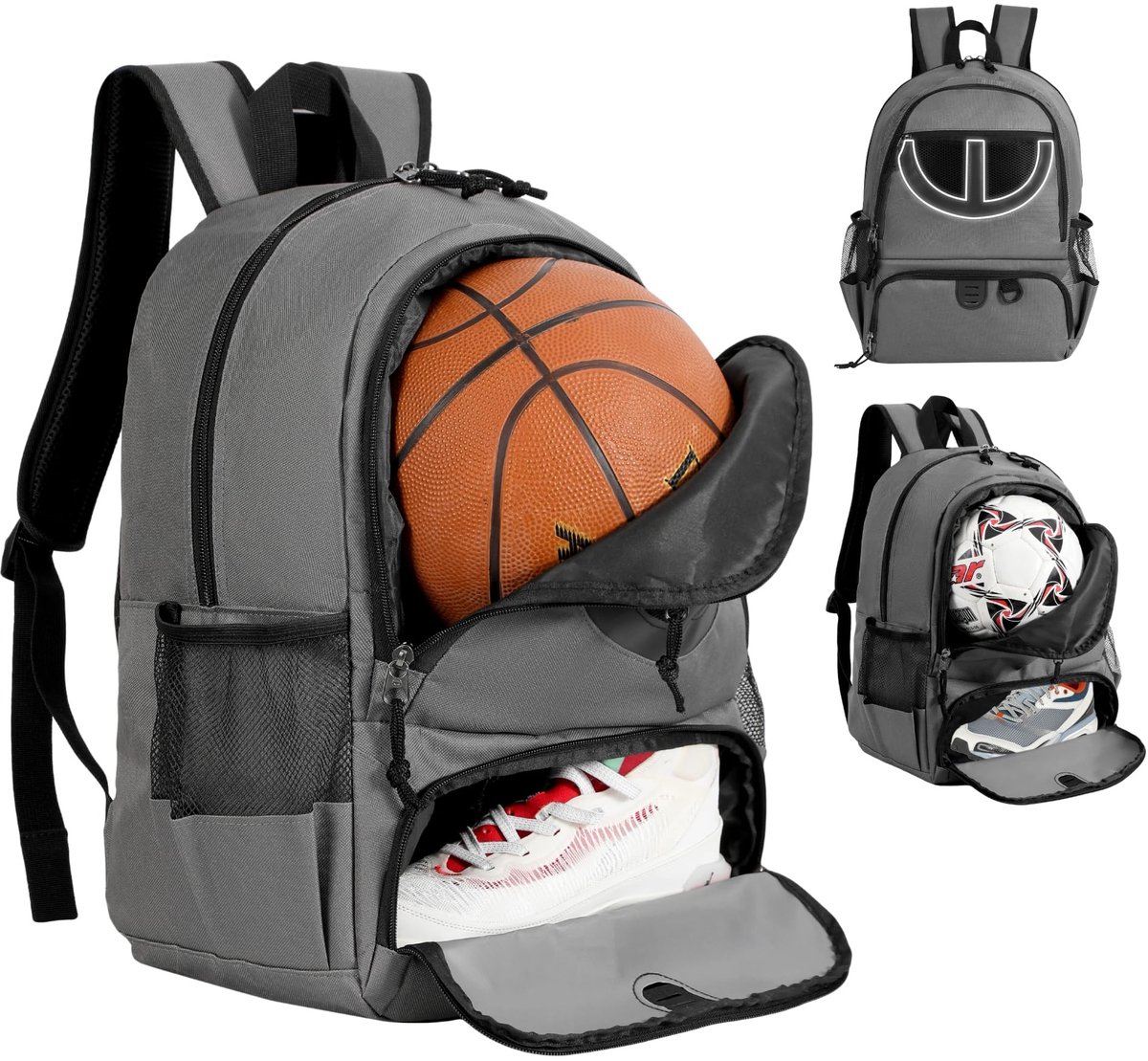 Omgoods - Sports Backpack met Compartiment voor Bal en Schoenen