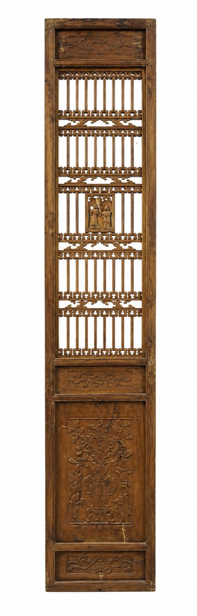 Fine Asianliving Antiek Chinees Kamerscherm Houten Paneel Handgesneden B54xD6xH290cm Chinese Meubels Oosterse Kast