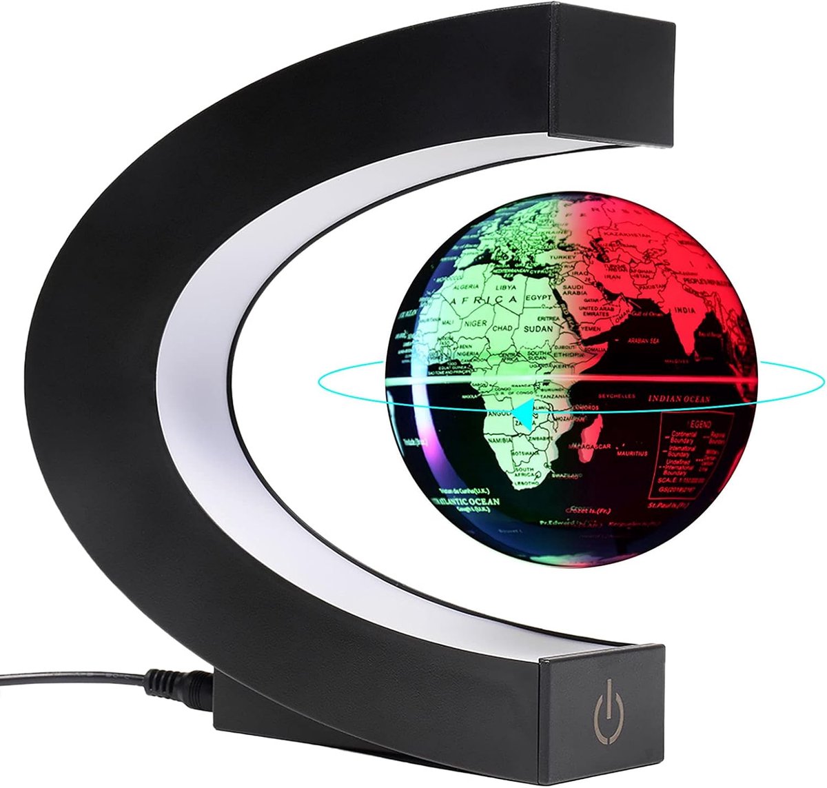 zwevende en zwevende bollen 3 "Wereldkaart met led-verlichting, coole spullen en kantoorinrichting voor mannen Unieke verjaardagscadeaus