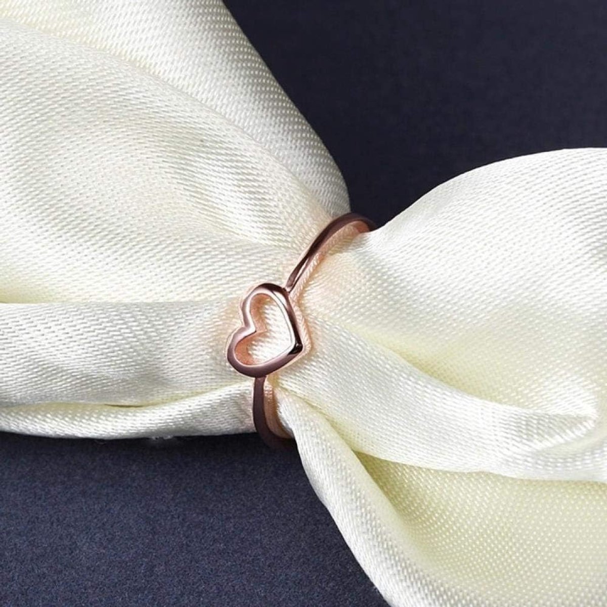 Ring Rose Goud Hartvormige Bruiloft Ring Voor Sieraden En Accessoires, 9,Rose Goud