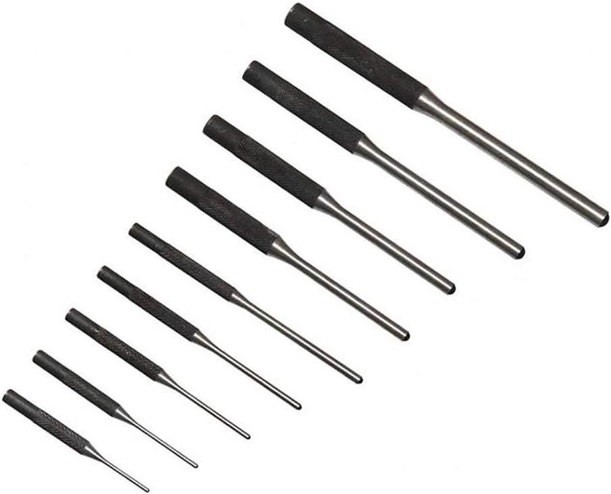Pen Punch Set - Pin Removal Tool - Reparatie Werkzaamheden - Gehard Staal Constructie - 9 Stuks - Zilverkleurig