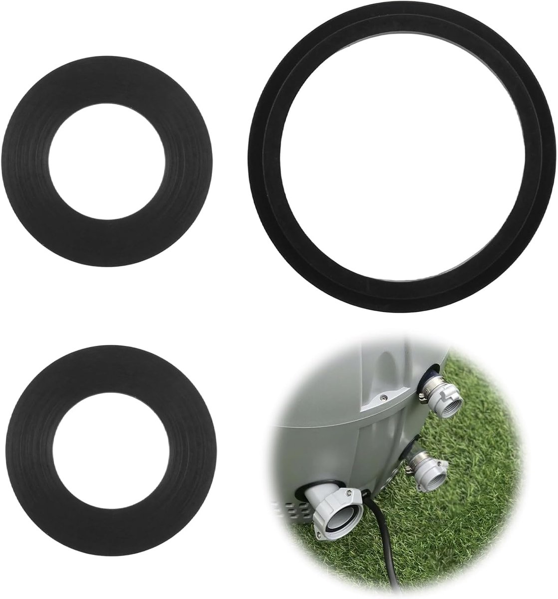 Rubber Seal Set voor Lay Z Spa Pomp - Siliconenrubber - Goede luchtdichtheid - Voor lekreparatie - ShopVlot