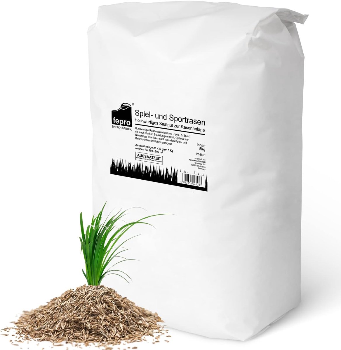 SnelShoppen - 5 kg graszaad voor sport en speeltuinen, snelgroeiend, robuust en diep groen, voor ca. 200 m², ideaal voor nieuwbouw en bijzaaien in de