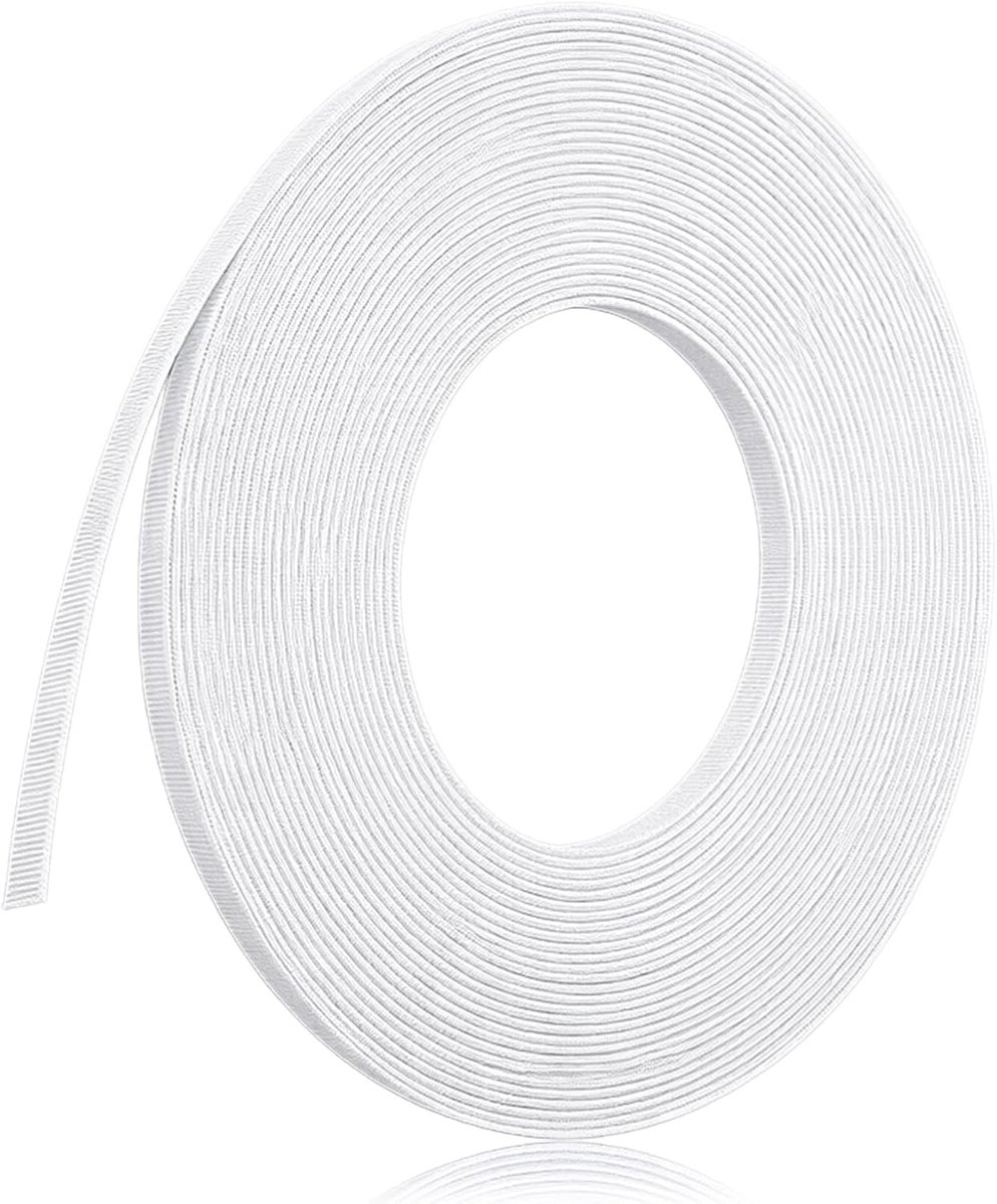 SnelShoppen - 1 Rol 40m Corset Boning voor Naaien, 6mm Witte Naai Boning van Polyester voor Bruidsjurk en Feestkleding