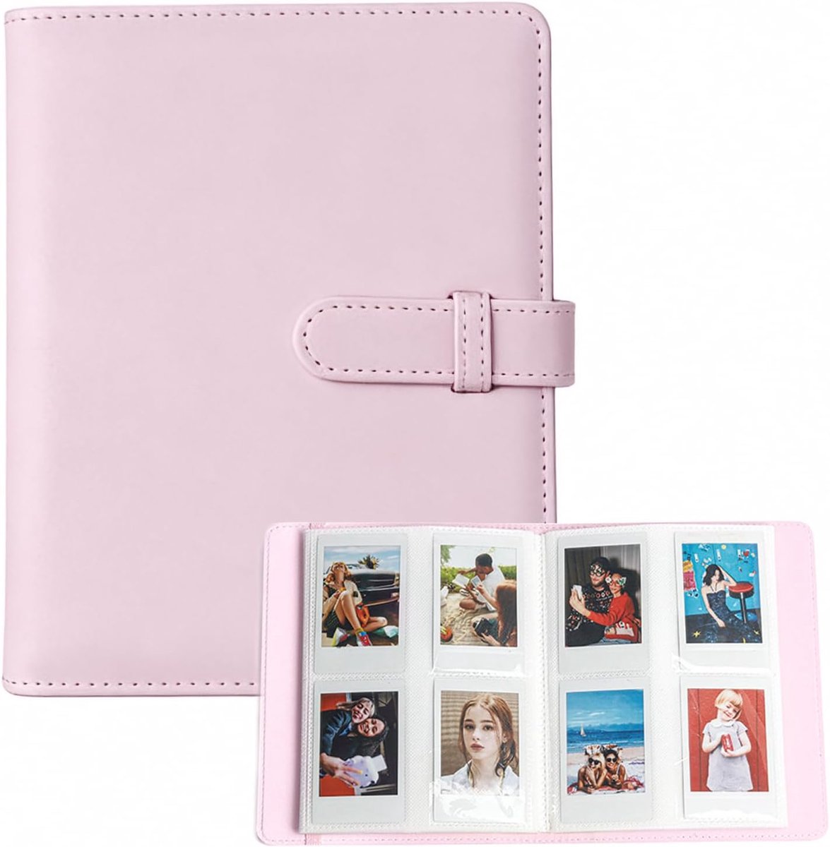 SnelShoppen - Mini Foto Album 256 Compartimenten - Insertion Album voor 3 Inch Film - Transparant Foto Boek voor Fujifilm Instax, Polaroid Snap & Koda