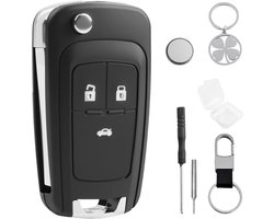 KingYH Car Key Case with 3 Keys Battery CR2032 and Pin Removal Tool Screwdriver Key Ring for Opel Insignia Astra J - ShopVlot