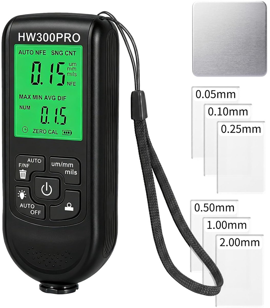 Digitale lakdikte meter 0-2000 µm - Draagbare coatingdikte meter - LCD-scherm - Ideaal voor autolakcontrole - ShopVlot