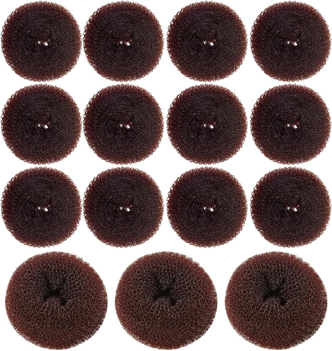 Haar Donut Knotmaker - Haarknot Hulpmiddel - Haar Stylen - Lichtgewicht Comfort - 6 x 6 x 3 cm - Koffie