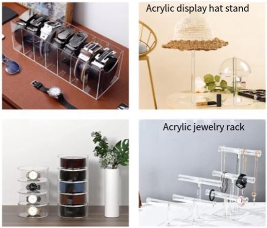 Golfbal Display - Presentatie Box - Collectie Tonen - Met Gras Design - 17 x 15 x 15 cm - Transparant — afbeelding 2