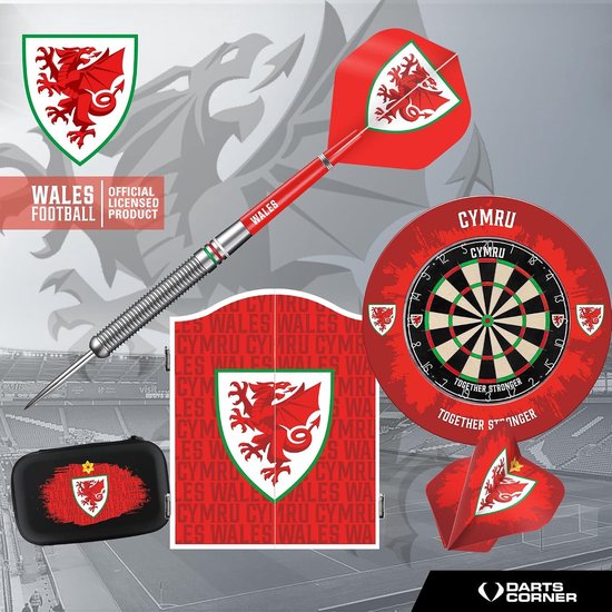 Dart Koffer - Dart Opberger - Darts Organiseren - Gelicentieerd Wales Design - 22cm Breed - Zwart van Dart — afbeelding 2