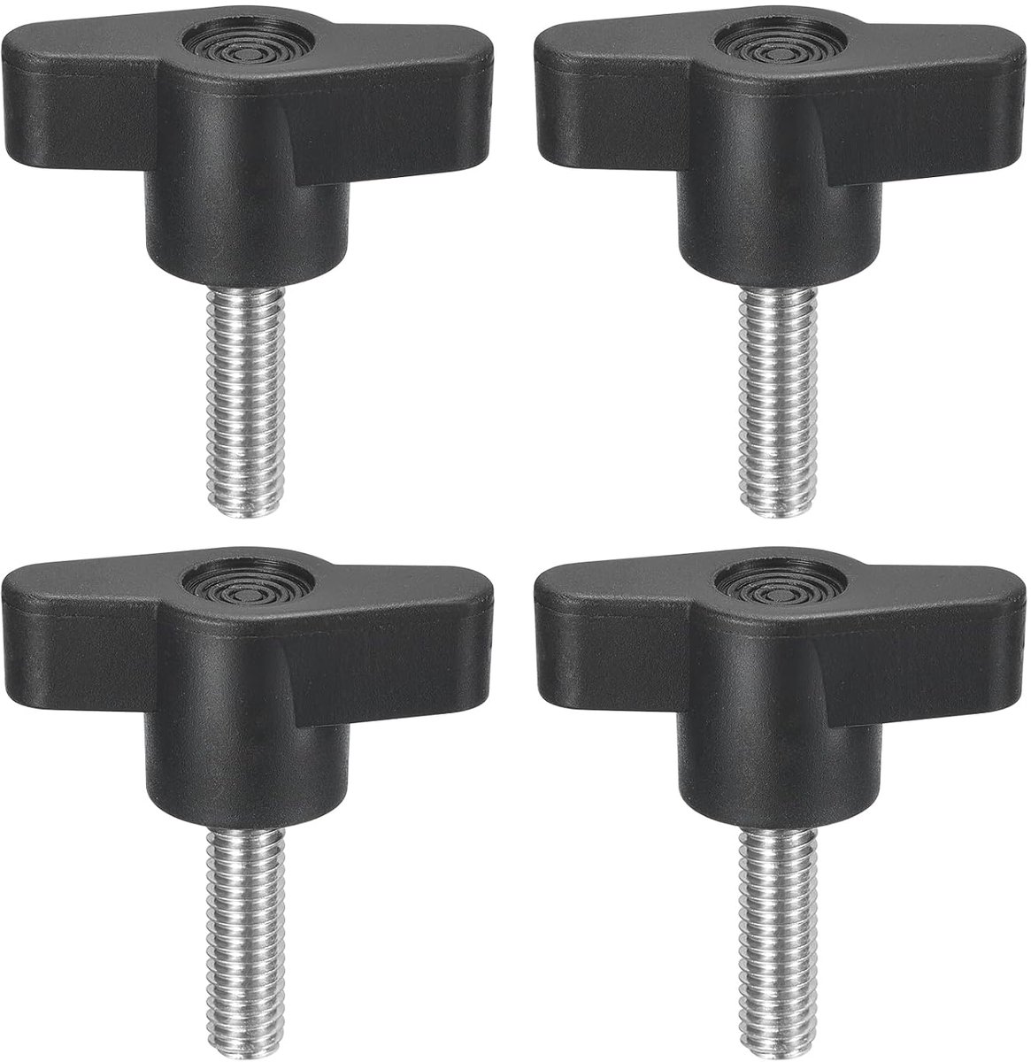 4 stuks spanschroefknopen, M6 x 20 mm, metrisch, 304 roestvrij staal, T-vormige duimschroeven, greep voor snel verwijderen, handvasttrekken, knopset