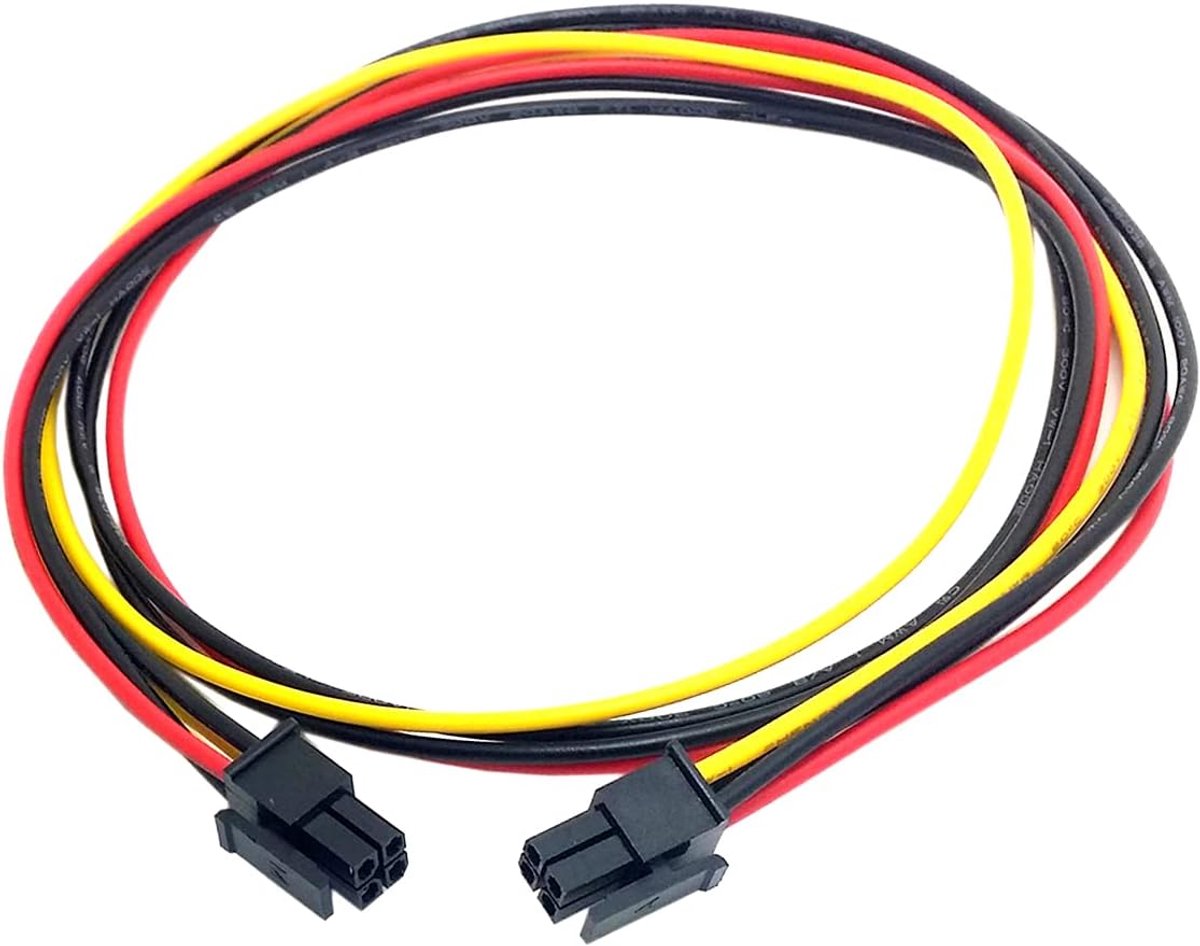 Molex Micro Fit Connector 4Pin Male naar Male voedingskabel 60cm