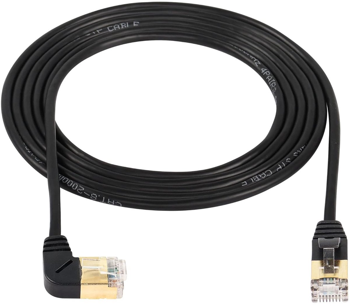 RJ45 Cat8 Ethernet-kabel, 90 graden omhoog mannelijk naar mannelijk hoge snelheid Cat8 netwerkkabel, 40 Gbps 2000 Mhz SFTP patchkabel voor router modemserver enz
