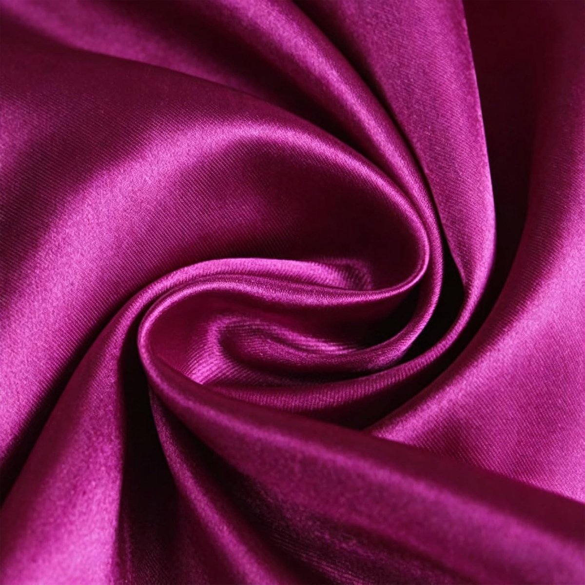Stof per meter van polyester 150 x 200 cm, satijnen stof magenta glanzende en zijdeachtige voering als modestof, decoratieve stof, gordijnst