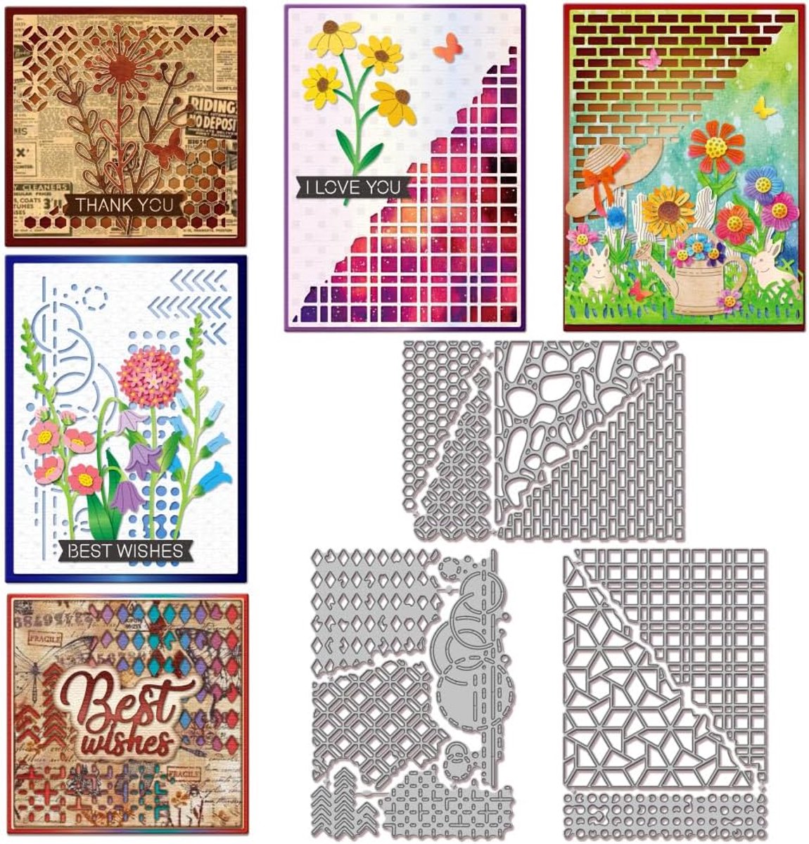 Hollow Achtergrond Snijmatrijzen Metalen Gebroken Decoratie Snijmatrijzen Frame Snij-embossing Sjablonen voor Scrapbooking Ambachten Papier Kaarten Maken