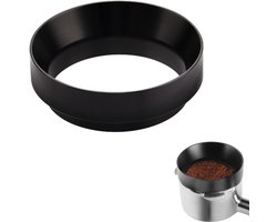 SnelShoppen - Koffie doseerring 58mm, magnetische filterhouder, doseer cup, aluminium legering, trechter, zwart - Perfect voor thuisgebruik en koffiel