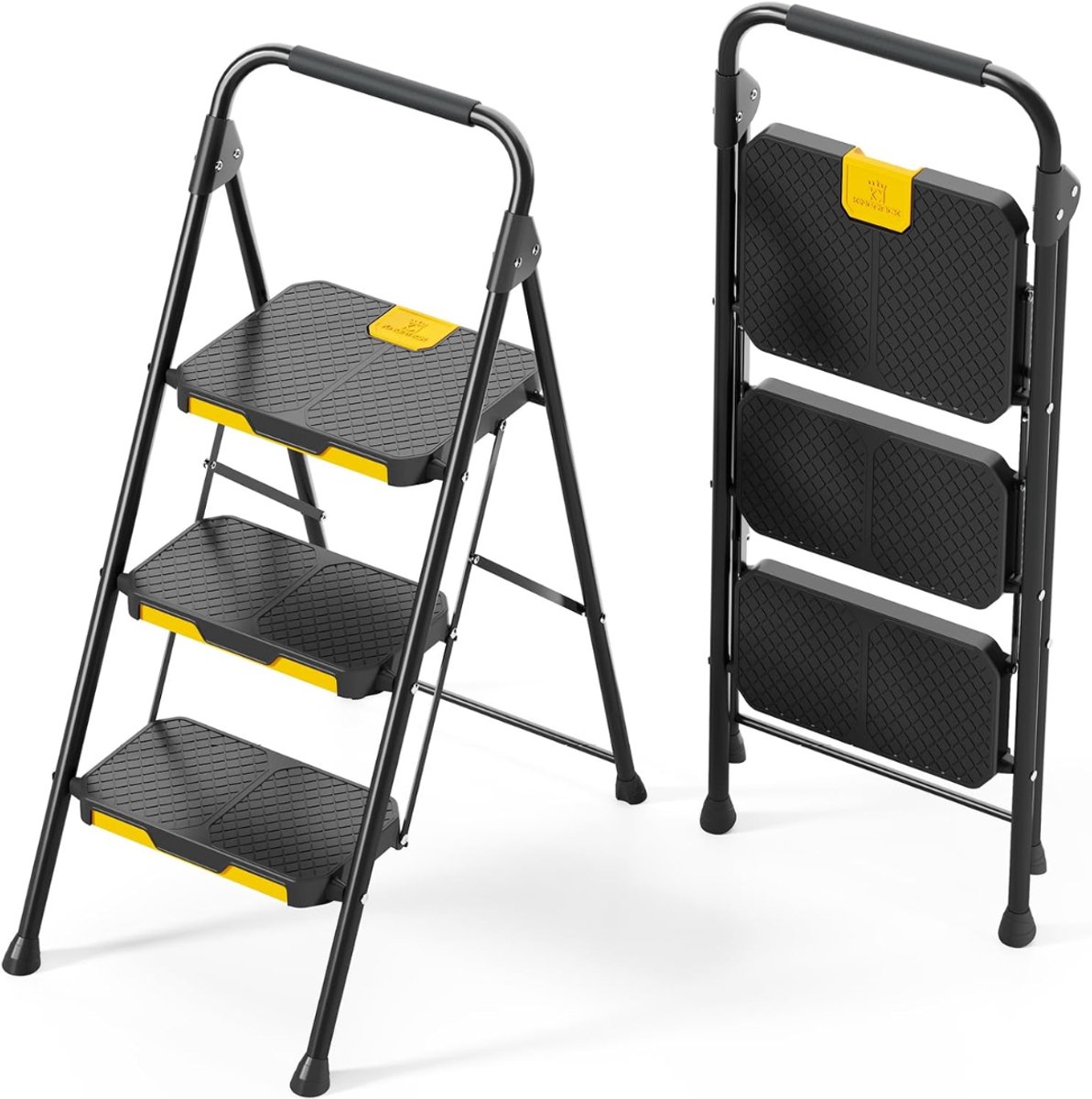 JCP® Huishoudtrap 3 Treden - Ladder - Huishoudtrap - Zwart - 73cm x 115cm x 46cm