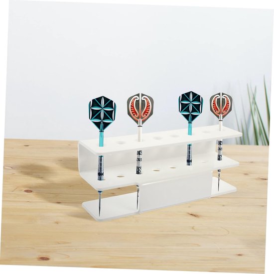 Darthouder - Dartrek - Darts Opbergen - Acryl Materiaal - 17x7.3x4.5CM - Wit — afbeelding 2
