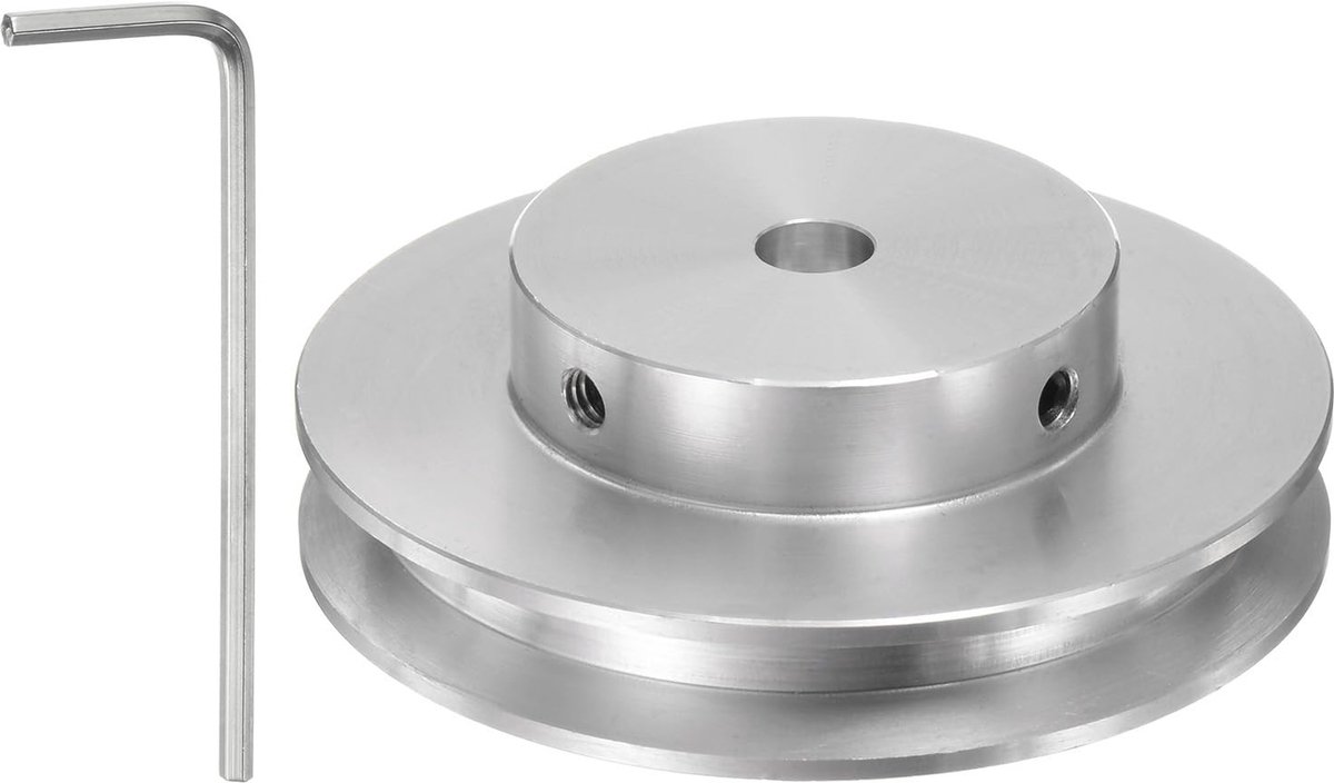 Omgoods - Enkele Groefriemschijf 5 mm Vaste Boring 60 mm Buitendiameter Aluminium