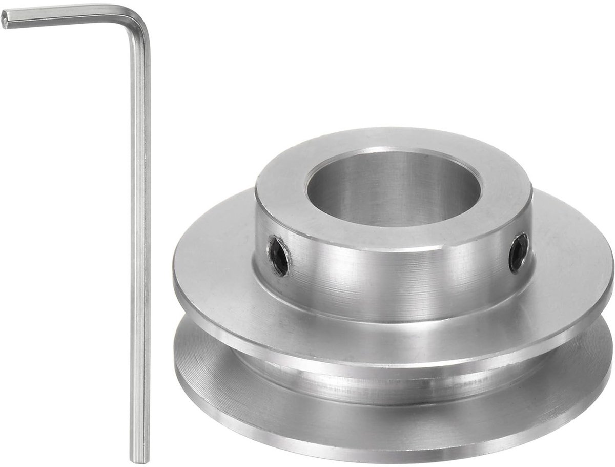 Omgoods - Enkelgroef Riemschijf 15mm Vaste Boring Aluminium 40mm Buiten Diameter