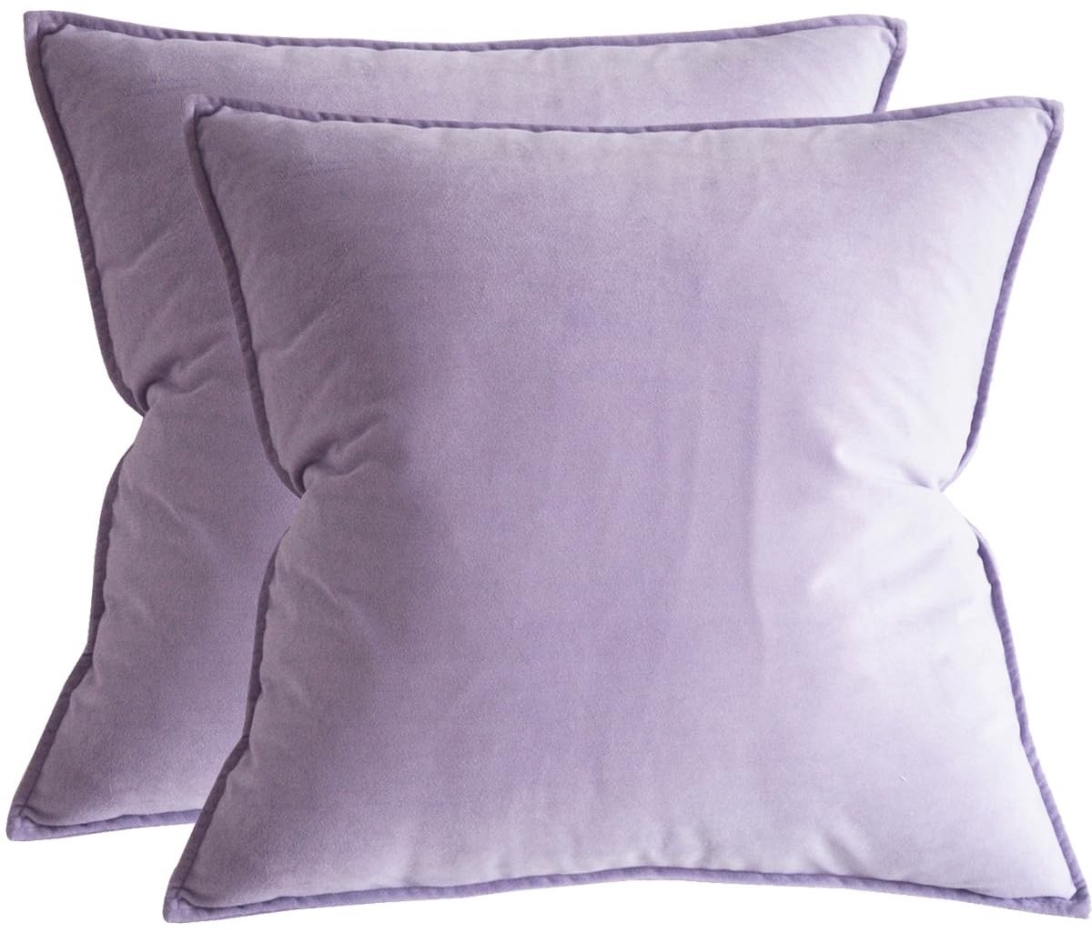 Omgoods - Set van 2 Fluwelen Kussenhoezen met Rits 45x45cm