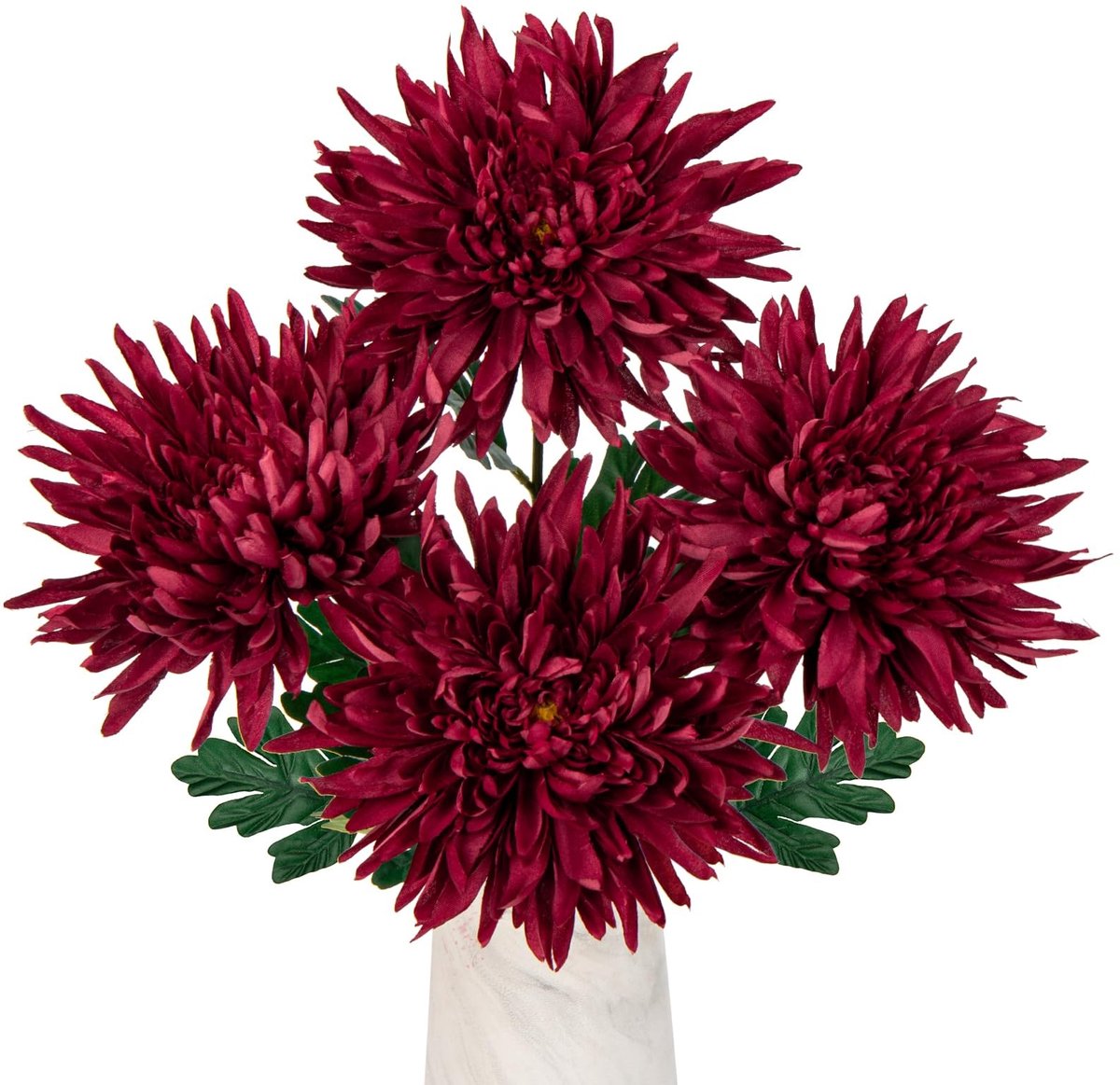 Omgoods - Kunstmatige Chrysanten Bloemen 15 cm Set van 4