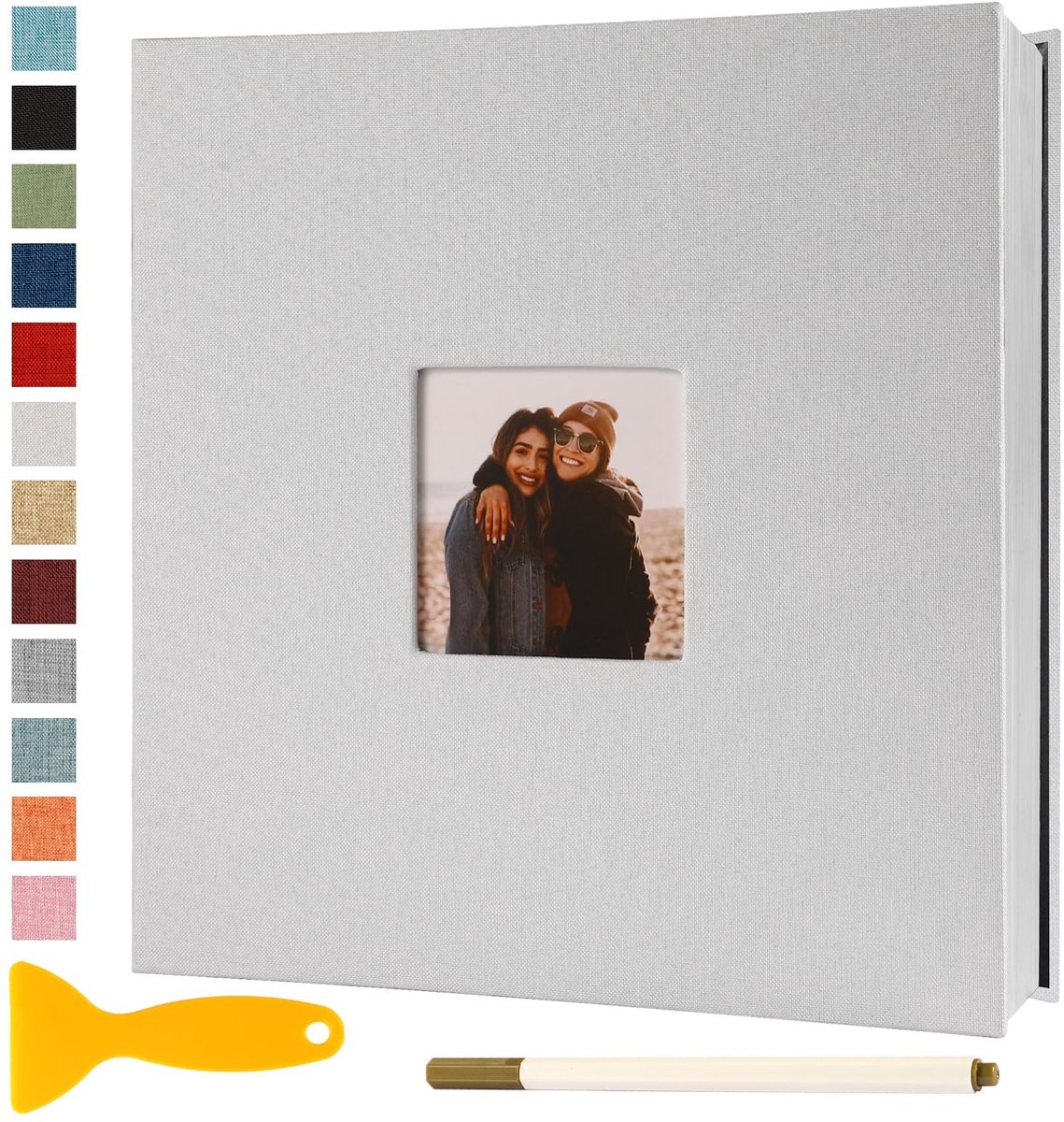 Omgoods - Zelfklevend Fotoalbum 28x27 cm met 40 Pagina's in Wit