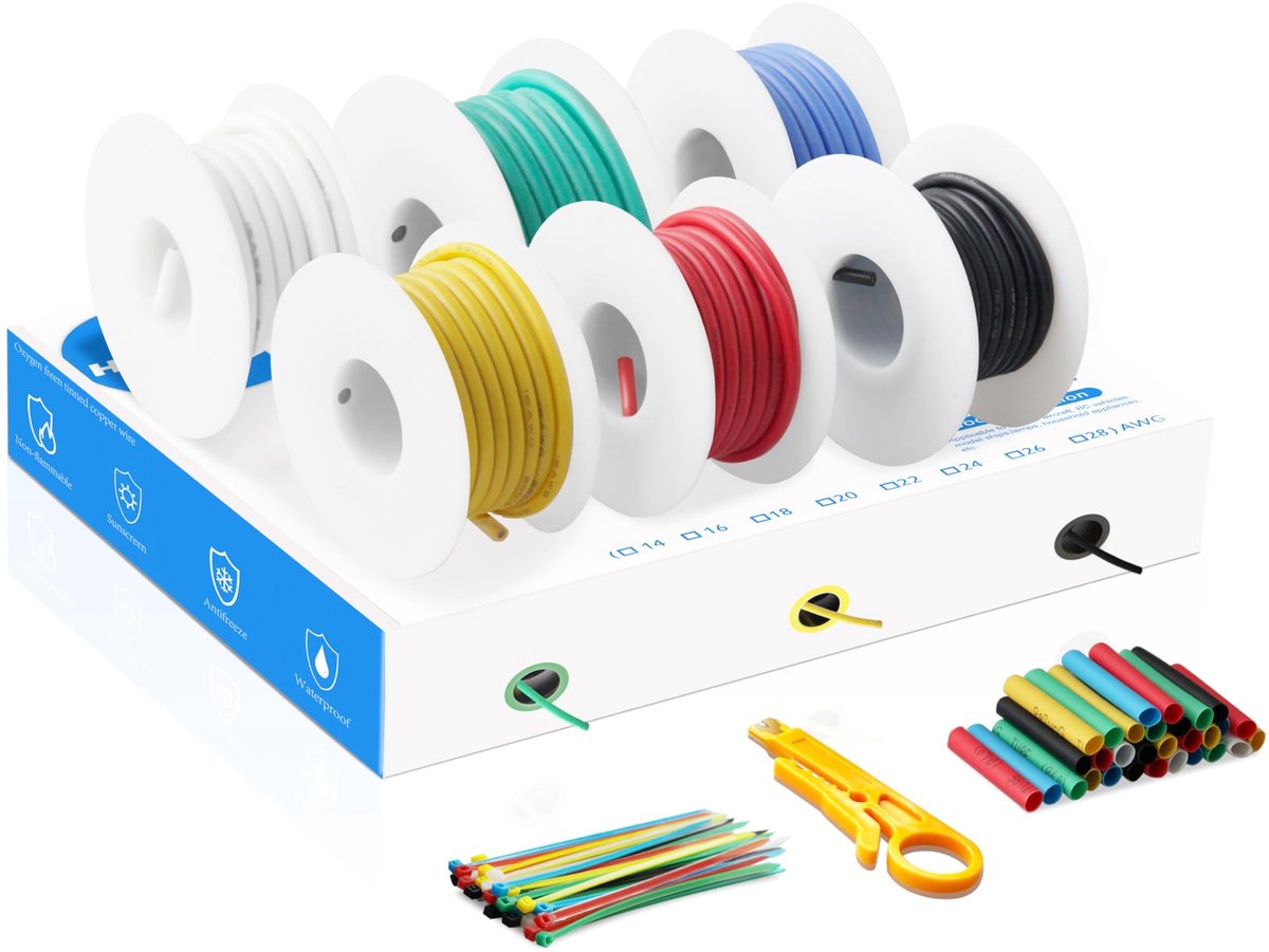 Omgoods - Silicone Elektrische Kabel 16 AWG, 8 Meter