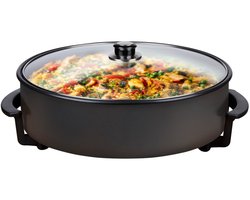 alpina Elektrische Hapjespan Ø42 cm - Multifunctionele Partypan 1500W - met Deksel en…