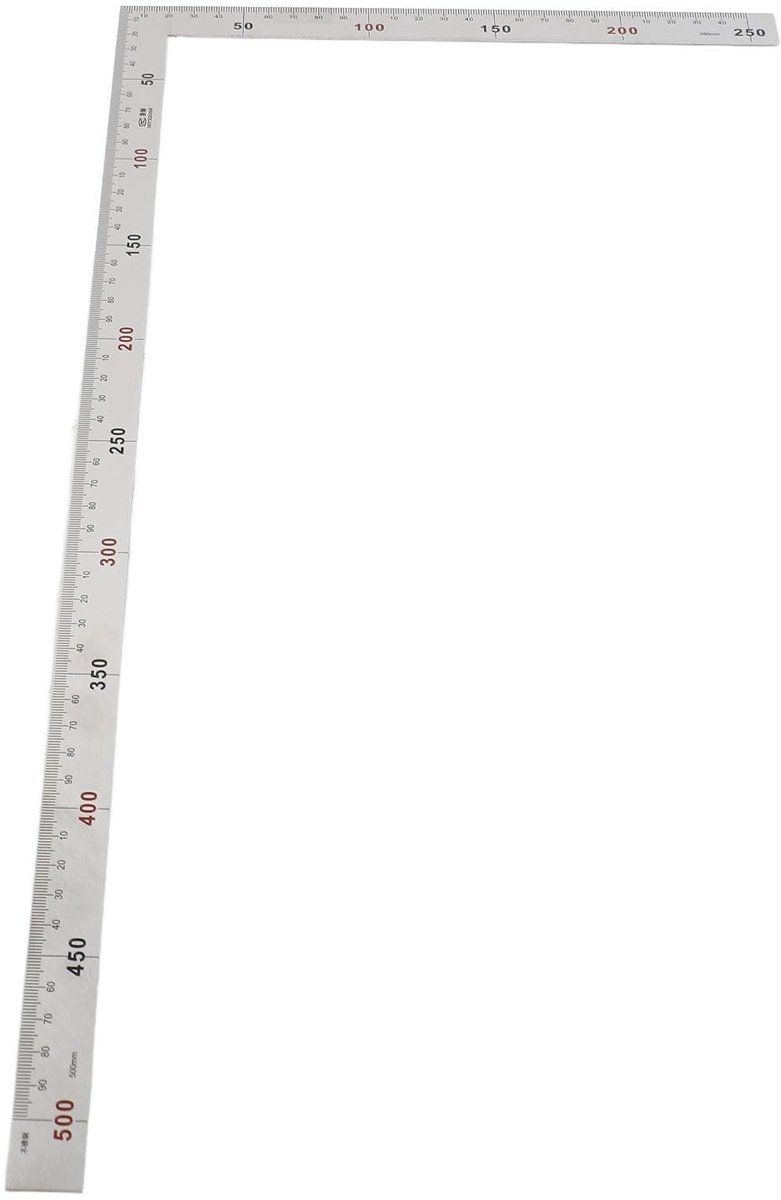 Omgoods - RVS Opmetingshoek voor Houtbewerking 500mm