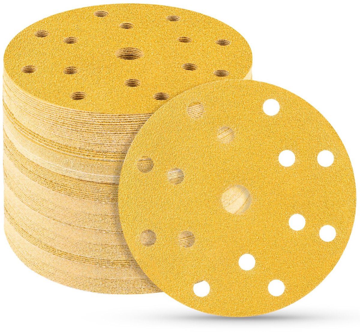 Omgoods - Set van 50 Schuurdiscs 150mm met Mix van Korrelgroottes