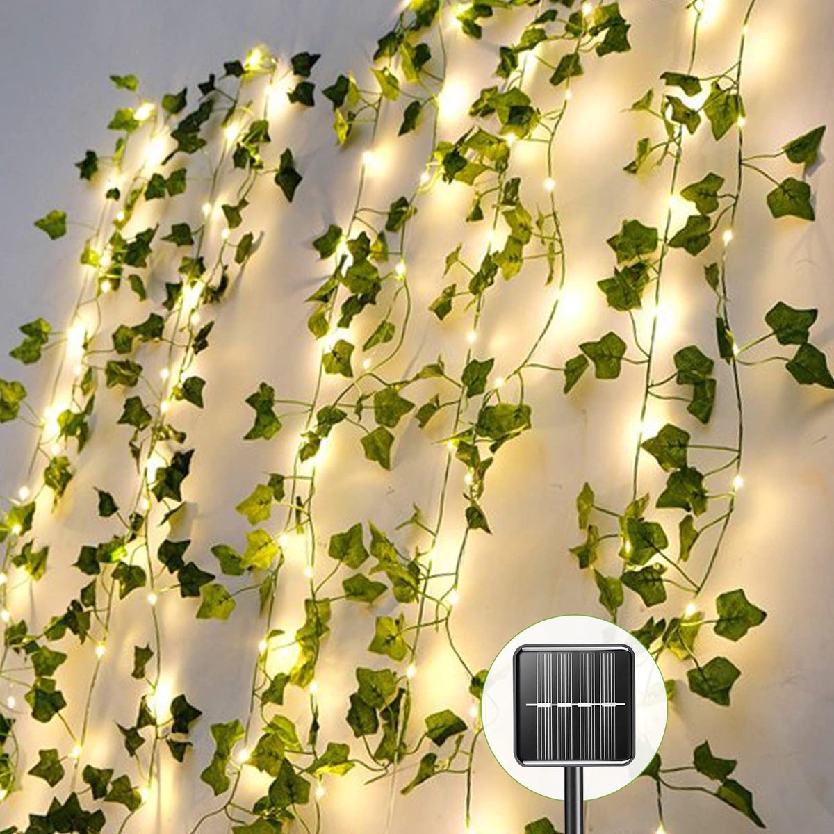Omgoods - Solar Fairy Lights met Kunstmatige Klimop en 60 LEDs