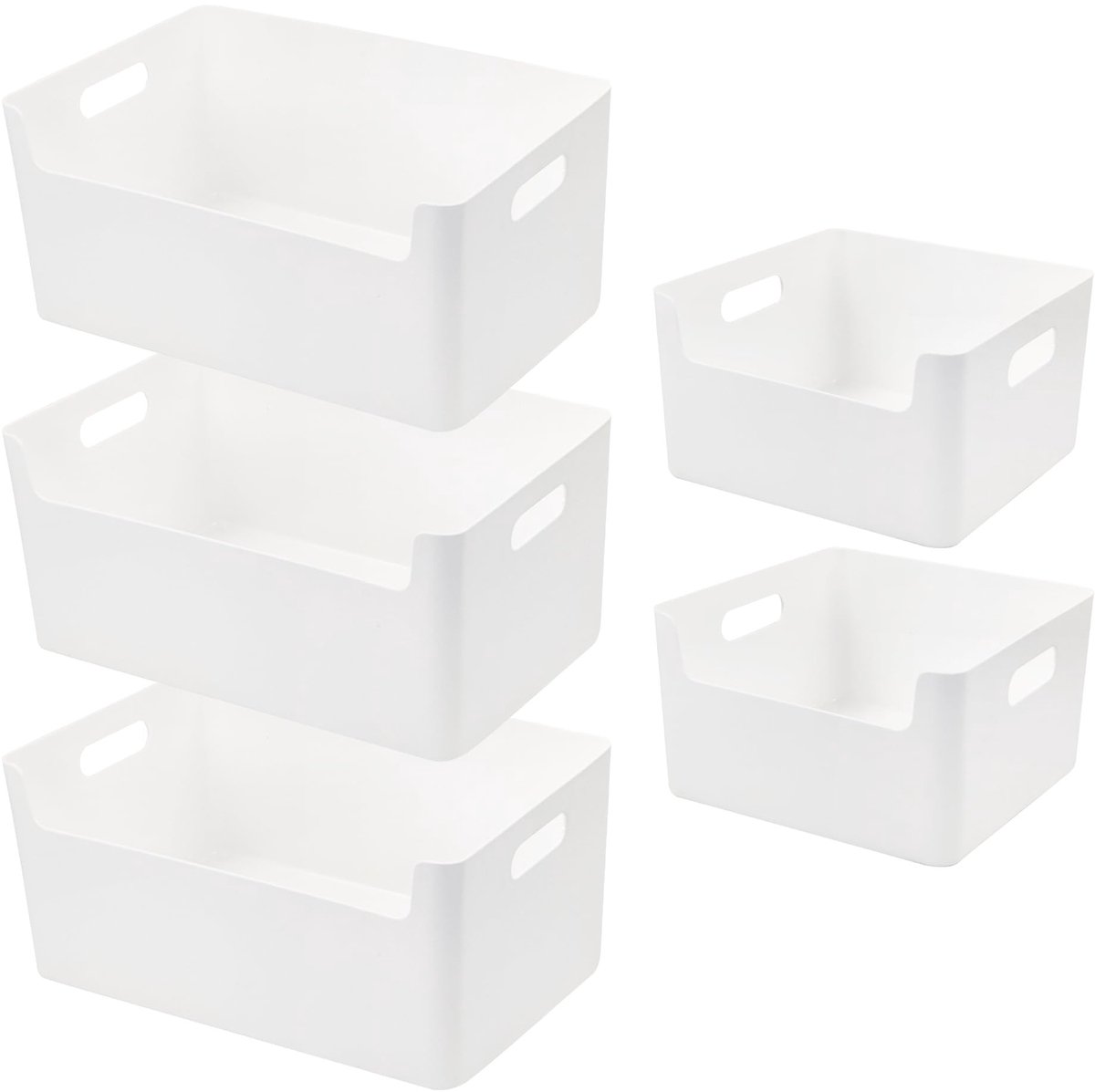 Omgoods - Set van 5 Opbergdozen voor Keuken en Badkamer