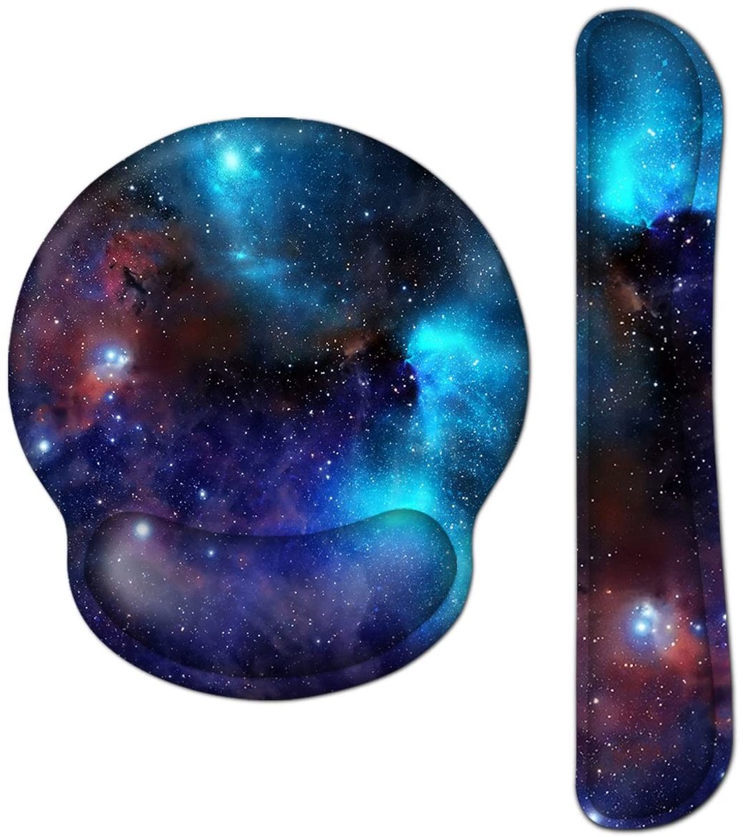 Omgoods - Ergonomische Muismat met Polssteun en Toetsenbordsteun - Galaxy