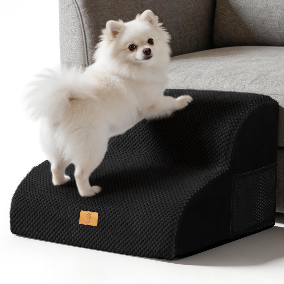Omgoods- Hondentrap 2 Treden - Kattentrap - Huisdiertrap voor Honden/Katten - Antislip - Verstelbaar - Duurzaam 30D-schuim - Huisdierladder