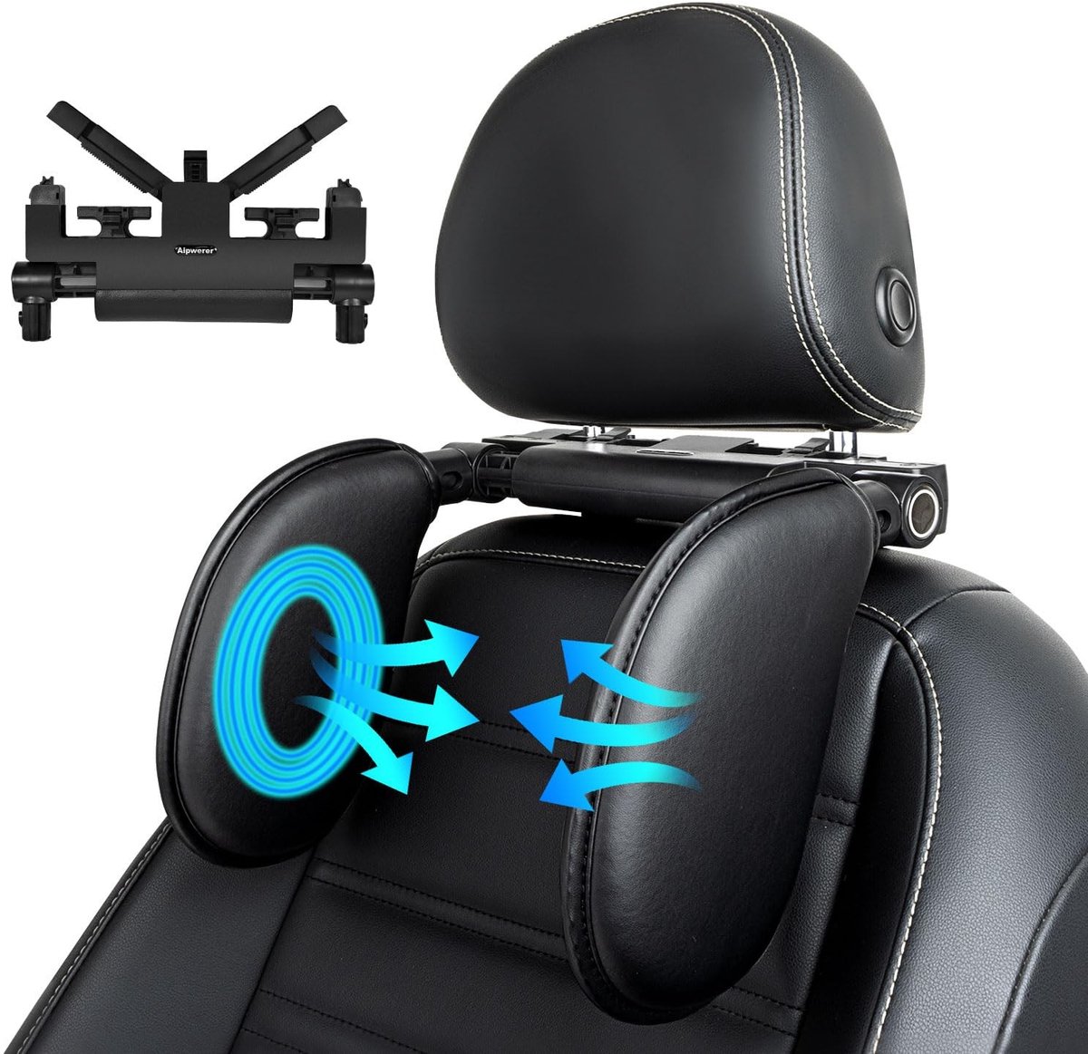 Omgoods - 360° Verstelbare Hoofsteun voor Auto, Geschikt voor Volwassenen en Kinderen