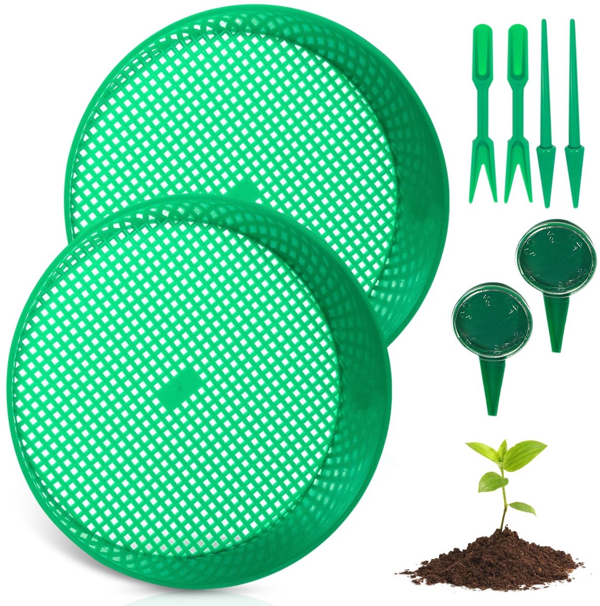 Omgoods - Groene Tuinzeefset met Zaailingsprikker en Zaaier