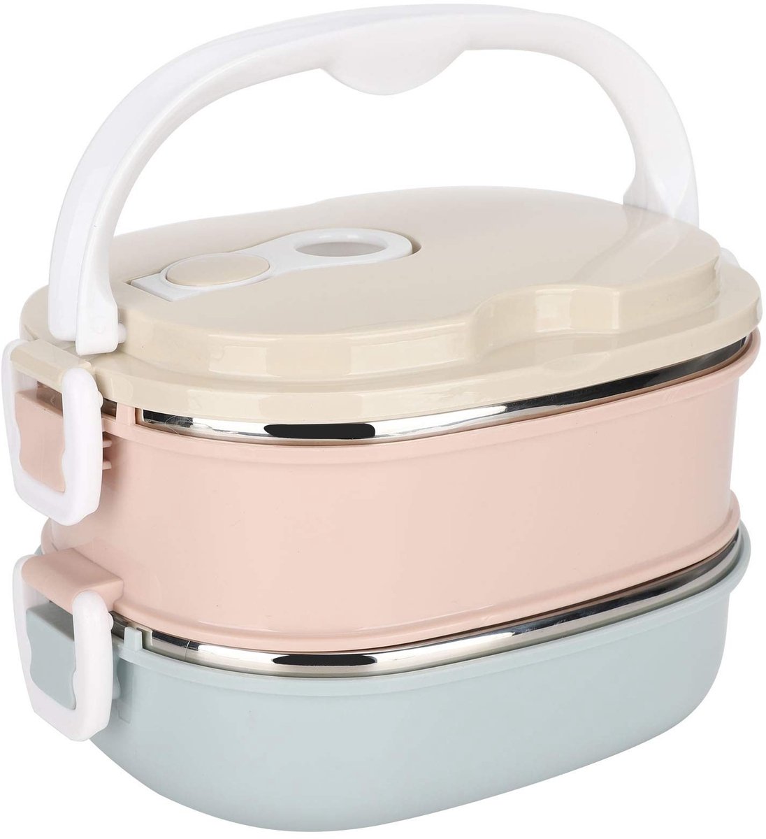 Omgoods - Thermische Lunchbox - Dubbel Laags Geïsoleerde Voedselcontainer voor Kinderen en Volwassenen